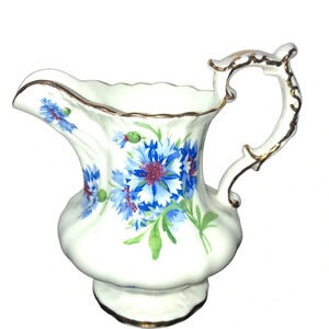 Hammersley Corn Flower Blue Creamer Mini Pitcher Bone China England Teatime